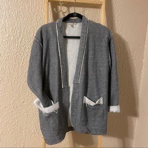 Nordstrom oversized sweater blazer light gray